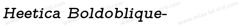 Heetica Boldoblique字体转换